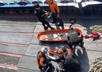 여수소방서, 선박추락사고 구조출동 나서 1명 안전구조